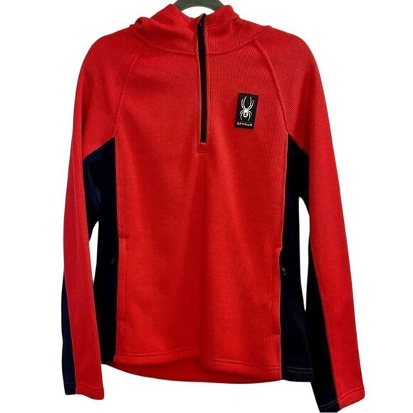 SPYDER Quarter Zip Pullover Hoodie Men’s Sz Medium - Picture 1 of 7